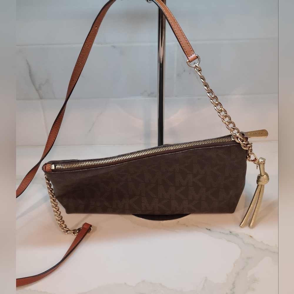 Michael Kors Trisha Brown Crossbody Bag 8" x11" x 3" GUC - Picture 4 of 13